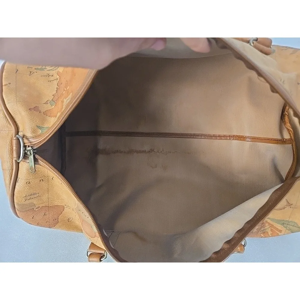 Vintage Magellan World Map Duffel Bag Weekender Carry-On  1990s